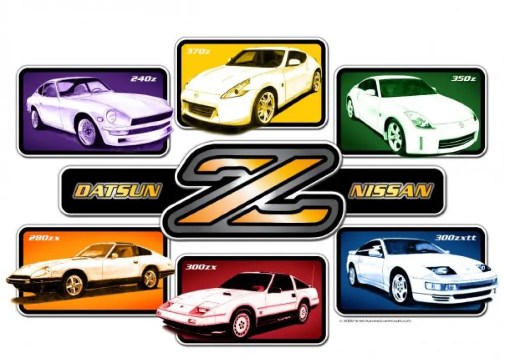 13x19’’ glossy print of Datsun/Nissan Z cars collection
