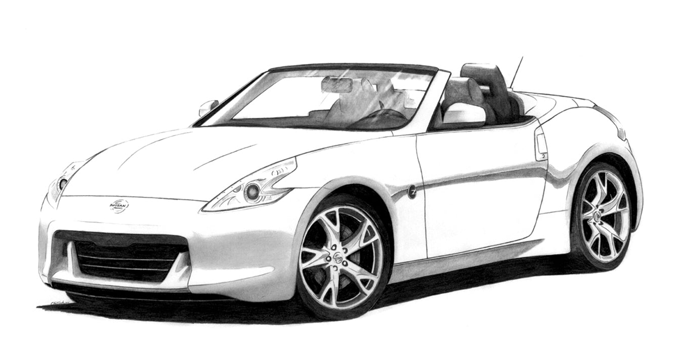 Nissan 370Z Convertible 13 x 19" Glossy Print