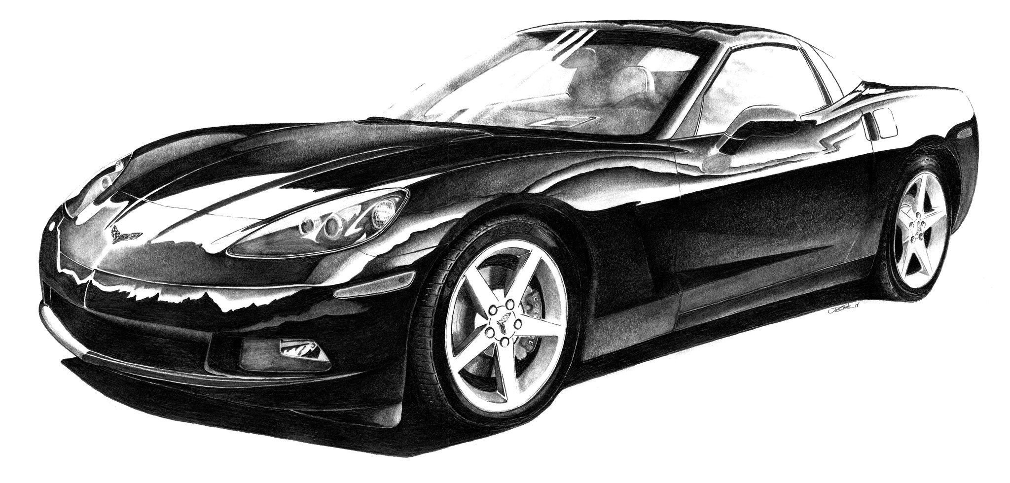 C6 Corvette 13 x 19" Glossy Print