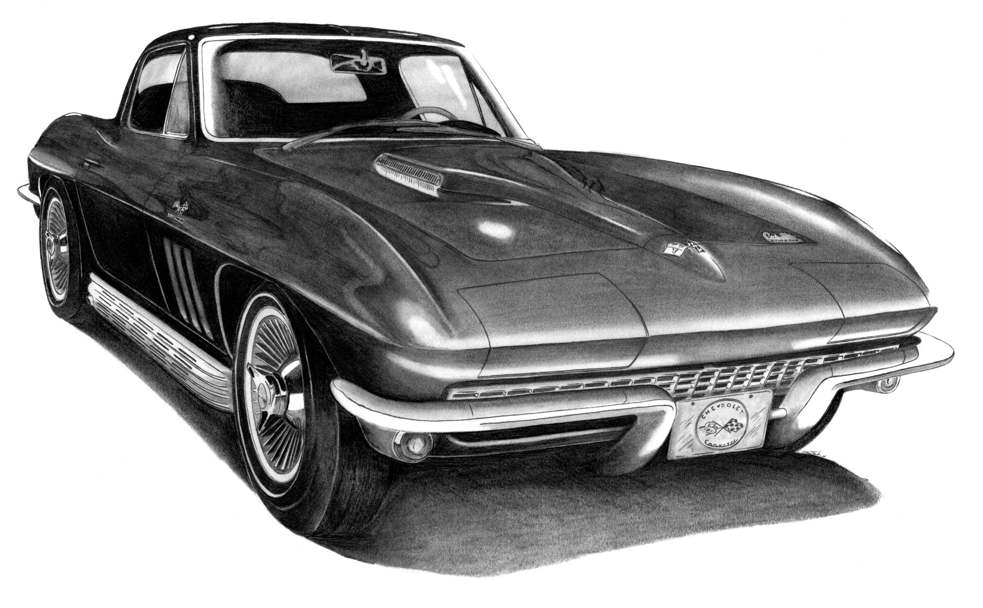 Chevrolet Corvette 13 x 19" Art Poster