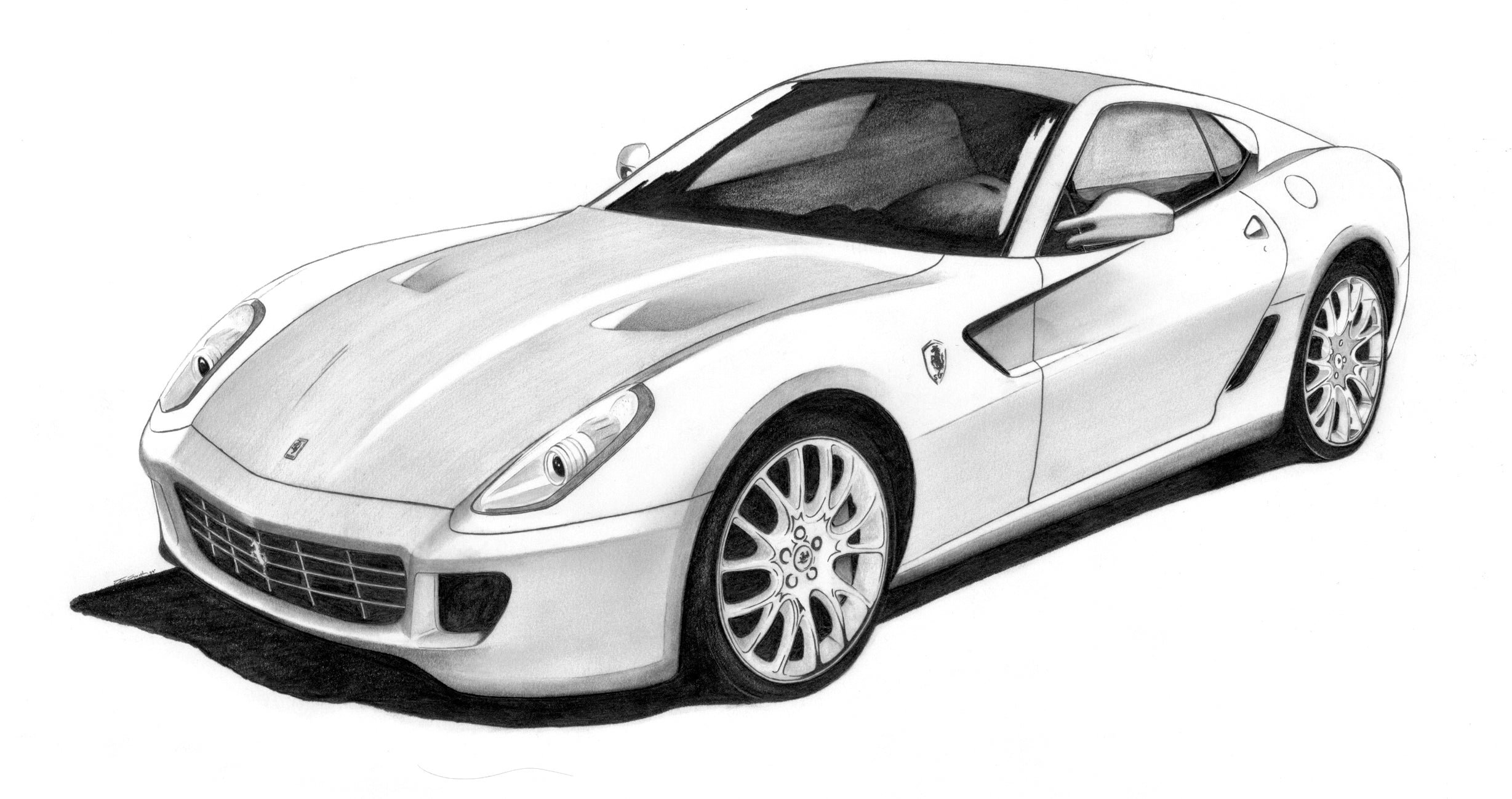 Ferrari 599 13 x 19" Glossy Print