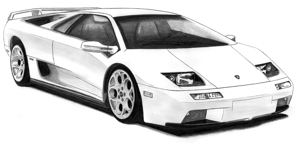 Lamborghini Diablo 13x19" Illustration Print