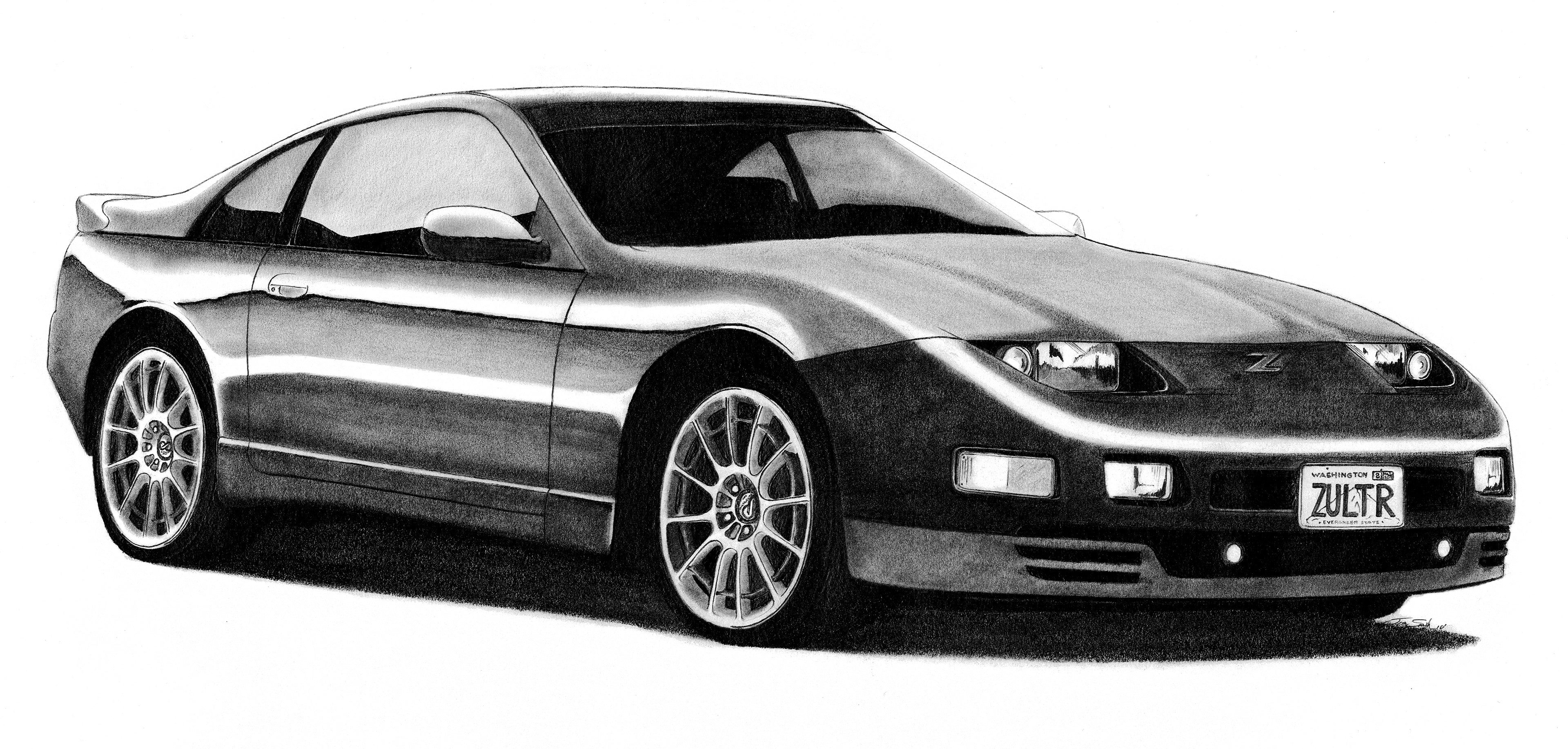 Nissan 300ZX Twin Turbo 13 x 19" Glossy Print