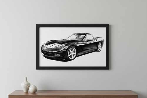 C6 Corvette Framed