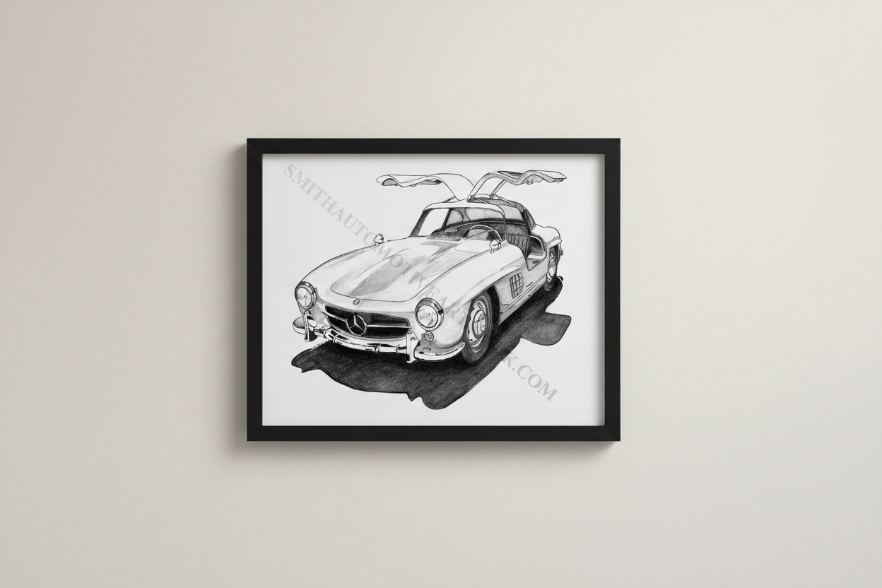 Mercedes 300SL Gullwing Framed