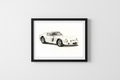 Ferrari 250 GTO 13x19 glossy art print framed on wall — Smith Automotive Artwork