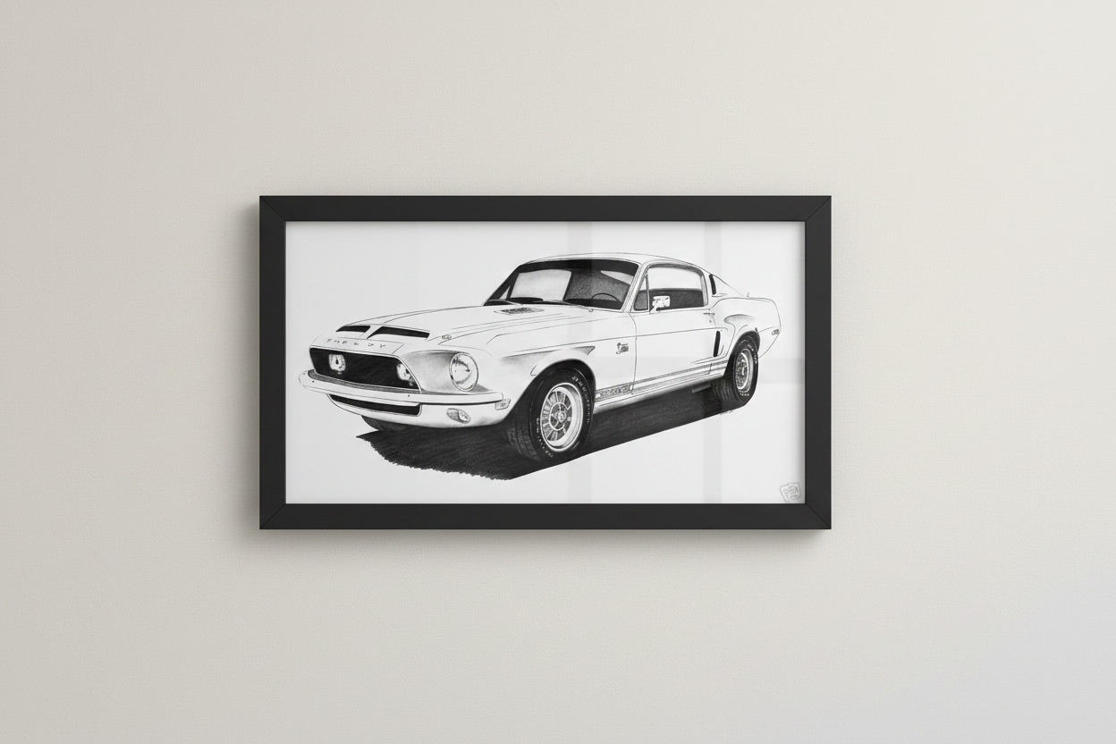 Shelby Mustang GT500KR Framed
