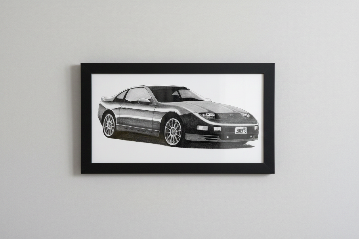 Nissan 300ZX Horizontal Framed Mockup