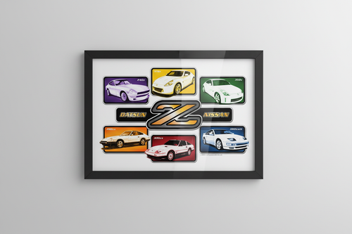 Z Cars Collection Framed